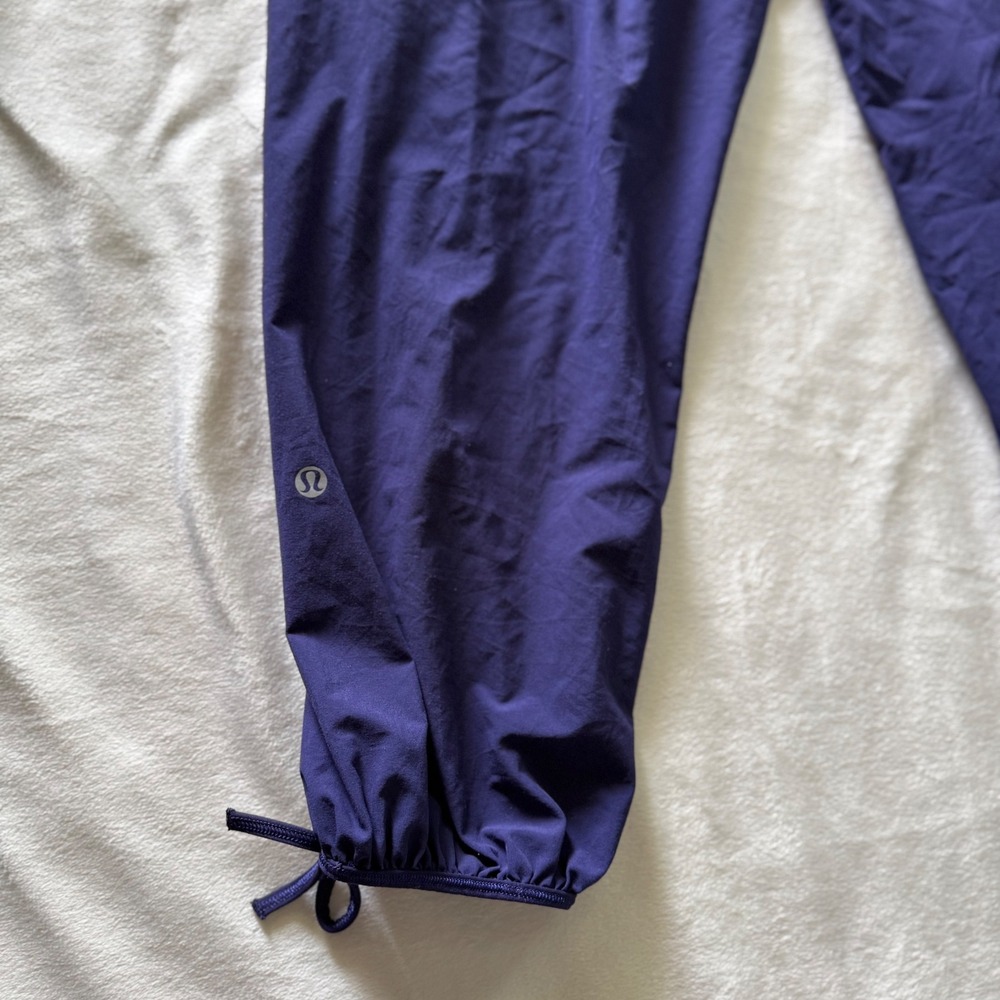 Lululemon Om Pants Purple High Rise Yoga Joggers Adjustable Hem Size 6 - Picture 7 of 12